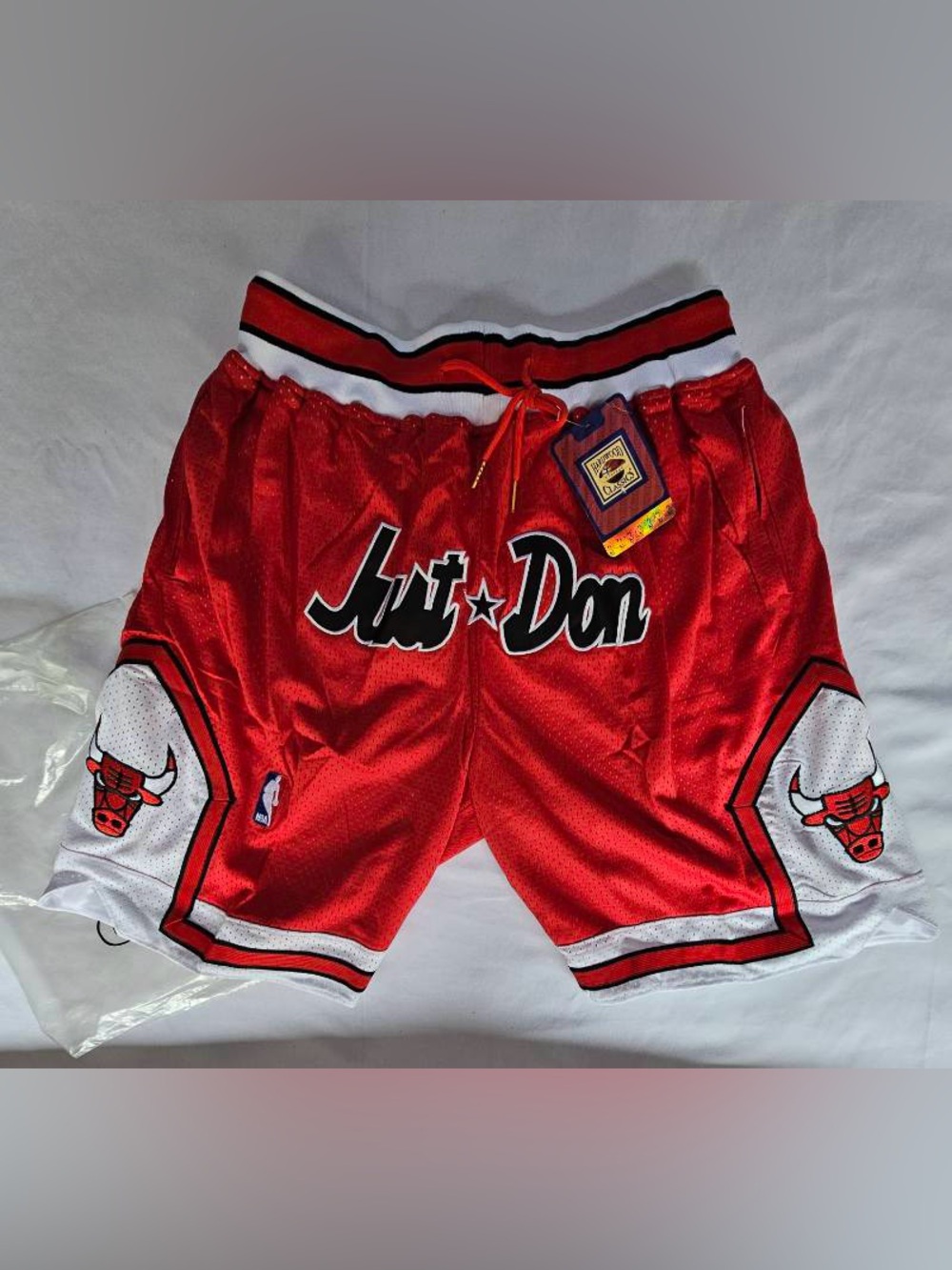 Just Don Red & White Chicago Bulls inspired Basketball Shorts